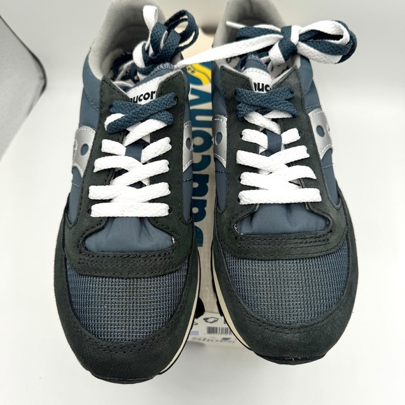 NWT Saucony Jazz Vintage Classic Sneakers Navy Blue White Silver Original Shoes - Picture 13 of 16